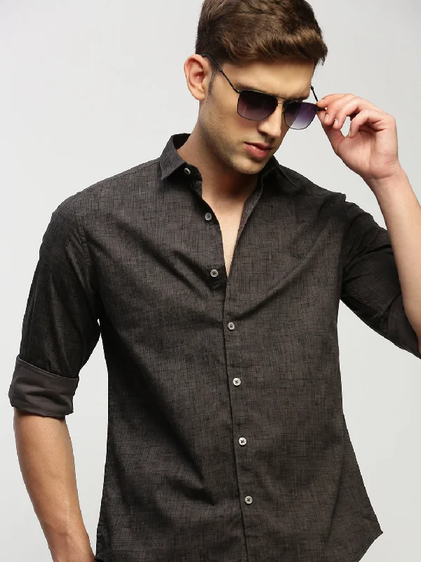 Plus Size Men's Plaid Flannel Casual Shirts in Earth Tones for a Cozy Fall OutfitMen Grey Printed Shirt Plus Size Men's Plaid Flannel Casual Shirts in Earth Tones for a Cozy Fall OutfitMen Grey Printed Shirt