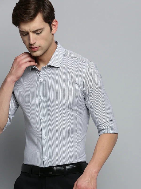 Men's Shearling - Lined Collar Casual Shirts in Brown for a Rustic and Warm AppealMen White Striped Formal Shirt Men's Shearling - Lined Collar Casual Shirts in Brown for a Rustic and Warm AppealMen White Striped Formal Shirt