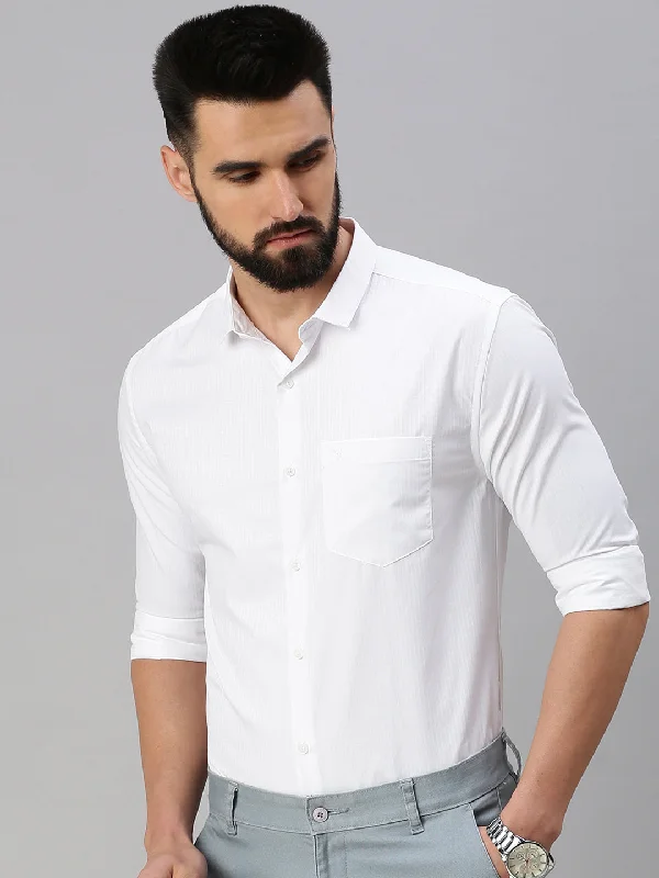 Men's Tailored Fit Checkered Casual Shirts in Multicolor for a Smart - Casual EnsembleMen White Self Design Casual Shirt Men's Tailored Fit Checkered Casual Shirts in Multicolor for a Smart - Casual EnsembleMen White Self Design Casual Shirt