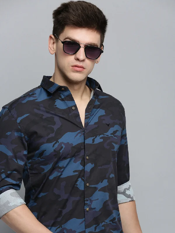 Men's Wrinkle - Resistant Polyester Blend Casual Shirts for Easy Travel and MaintenanceMen Black Printed Casual Shirt Men's Wrinkle - Resistant Polyester Blend Casual Shirts for Easy Travel and MaintenanceMen Black Printed Casual Shirt