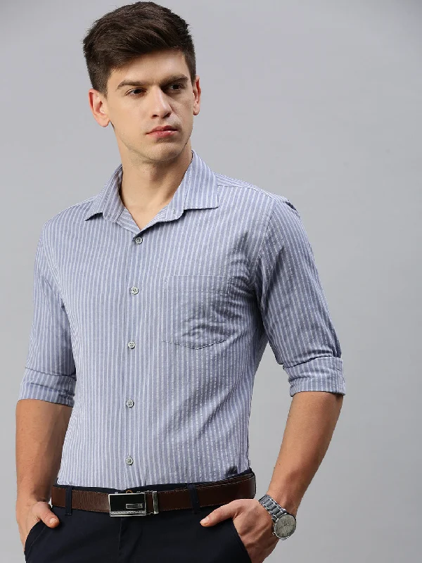 Plus Size Men's Plaid Flannel Casual Shirts in Earth Tones for a Cozy Fall OutfitMen Grey Striped Formal Shirt Plus Size Men's Plaid Flannel Casual Shirts in Earth Tones for a Cozy Fall OutfitMen Grey Striped Formal Shirt