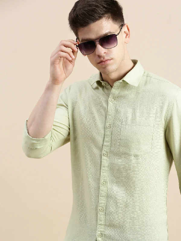 Men's Long - Line Oversized Casual Shirts in Dark Gray for a Relaxed and Modern LookMen Spread Collar Solid Green Shirt Men's Long - Line Oversized Casual Shirts in Dark Gray for a Relaxed and Modern LookMen Spread Collar Solid Green Shirt