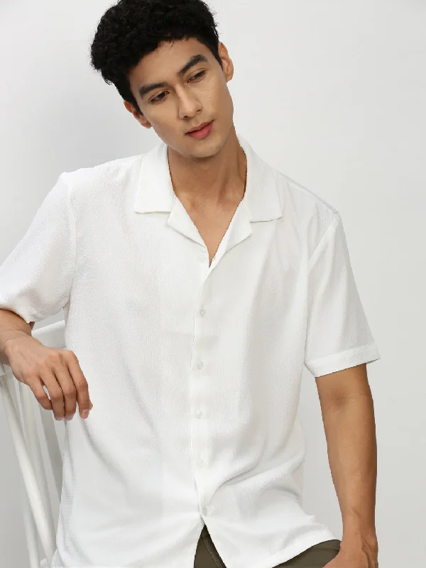 Men's Button - Down Oxford Casual Shirts in Crisp White for a Classic and Versatile StyleMen White Solid Casual Casual Shirts Men's Button - Down Oxford Casual Shirts in Crisp White for a Classic and Versatile StyleMen White Solid Casual Casual Shirts