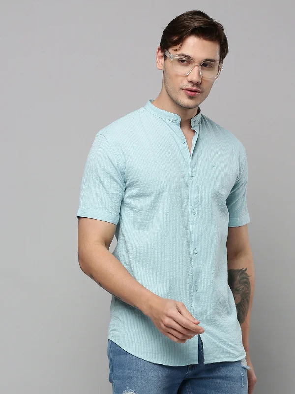 Plus Size Men's Plaid Flannel Casual Shirts in Earth Tones for a Cozy Fall OutfitMen Blue Solid Casual Shirt Plus Size Men's Plaid Flannel Casual Shirts in Earth Tones for a Cozy Fall OutfitMen Blue Solid Casual Shirt