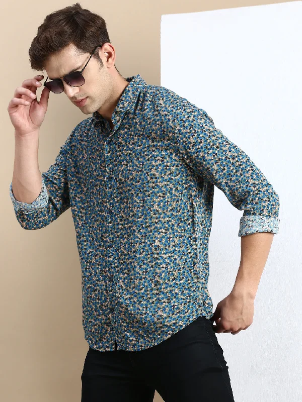 Men's Organic Cotton Casual Shirts with a Soft Handfeel for Everyday ComfortMen Multi Printed Casual Shirt Men's Organic Cotton Casual Shirts with a Soft Handfeel for Everyday ComfortMen Multi Printed Casual Shirt