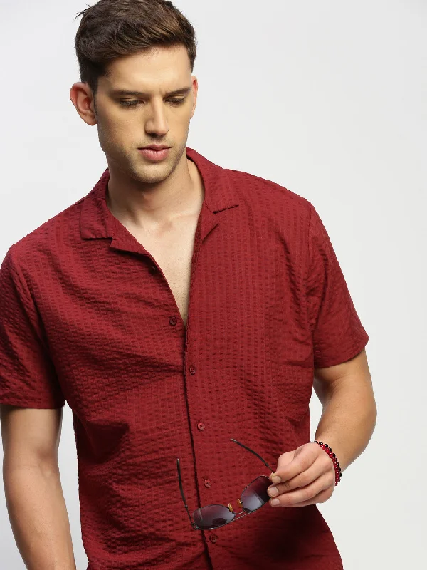 Men's Button - Down Oxford Casual Shirts in Crisp White for a Classic and Versatile StyleMen Maroon Solid Shirt Men's Button - Down Oxford Casual Shirts in Crisp White for a Classic and Versatile StyleMen Maroon Solid Shirt