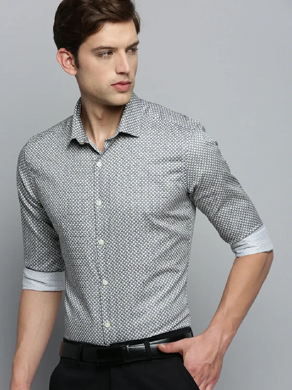 Men's Linen Blend Casual Shirts with Roll - Up Sleeves for a Summer Beach LookMen Spread Collar Printed Cream Shirt Men's Linen Blend Casual Shirts with Roll - Up Sleeves for a Summer Beach LookMen Spread Collar Printed Cream Shirt