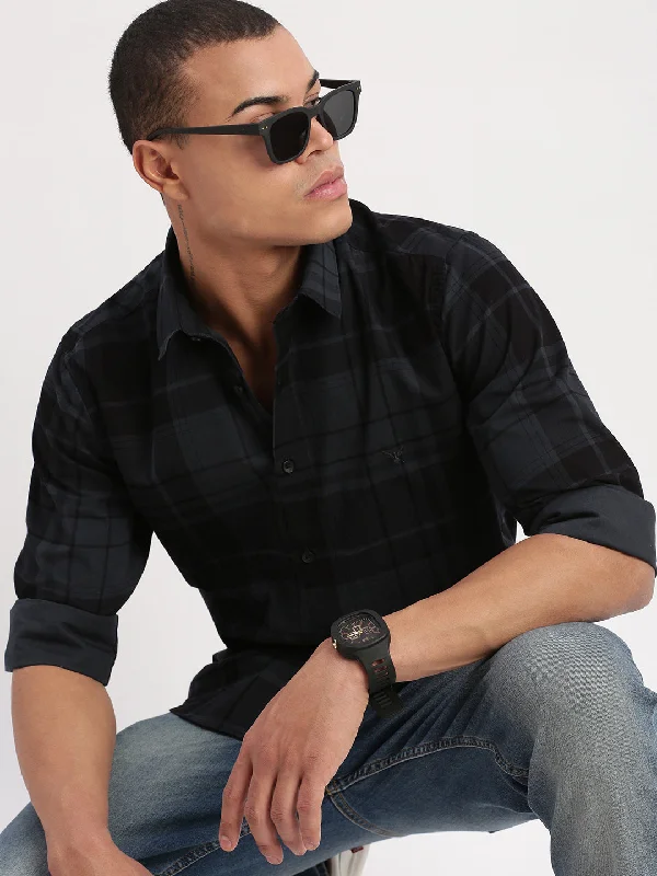 Men's Wrinkle - Resistant Polyester Blend Casual Shirts for Easy Travel and MaintenanceMen Tartan Checks Teal Shirt Men's Wrinkle - Resistant Polyester Blend Casual Shirts for Easy Travel and MaintenanceMen Tartan Checks Teal Shirt