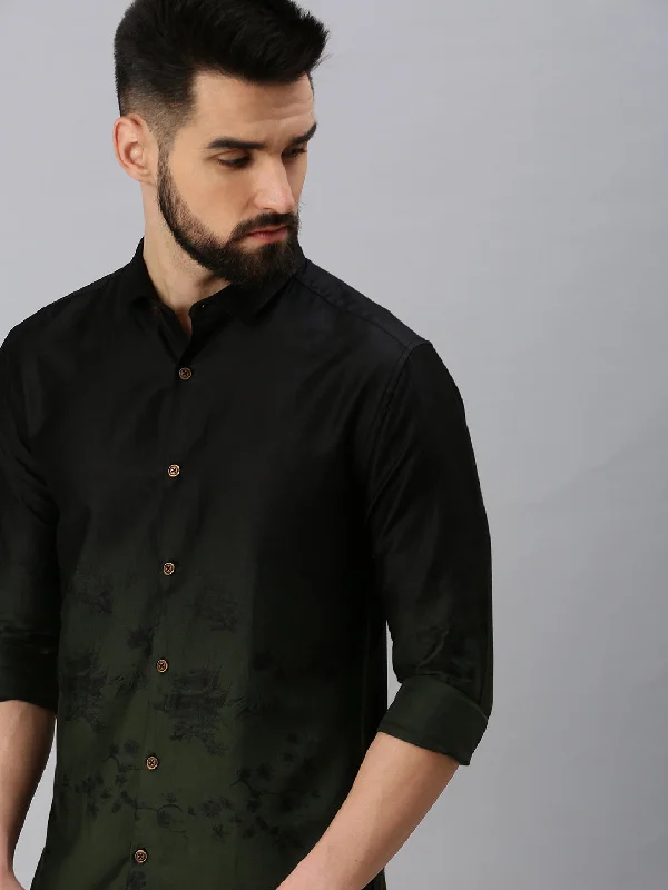 Men's Button - Down Oxford Casual Shirts in Crisp White for a Classic and Versatile StyleMen Black Printed Casual Shirt Men's Button - Down Oxford Casual Shirts in Crisp White for a Classic and Versatile StyleMen Black Printed Casual Shirt
