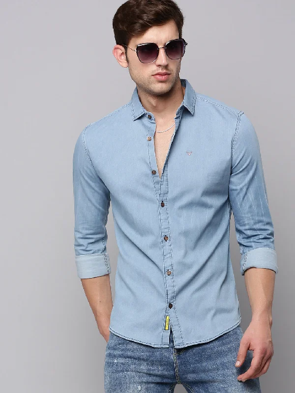 Men's Two - Tone Contrast Panel Casual Shirts in White and Navy for a Stylish and Eye - Catching DesignMen Blue Solid Casual Shirt Men's Two - Tone Contrast Panel Casual Shirts in White and Navy for a Stylish and Eye - Catching DesignMen Blue Solid Casual Shirt