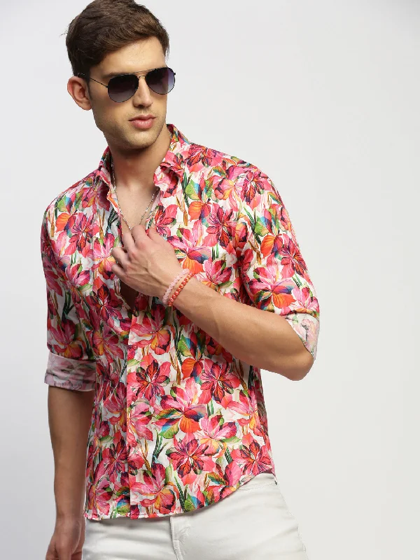 Men's Shearling - Lined Collar Casual Shirts in Brown for a Rustic and Warm AppealMen Pink Floral Shirt Men's Shearling - Lined Collar Casual Shirts in Brown for a Rustic and Warm AppealMen Pink Floral Shirt