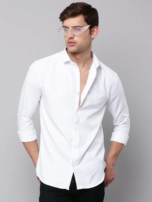 Men's Shearling - Lined Collar Casual Shirts in Brown for a Rustic and Warm AppealMen White Solid Casual Shirt Men's Shearling - Lined Collar Casual Shirts in Brown for a Rustic and Warm AppealMen White Solid Casual Shirt