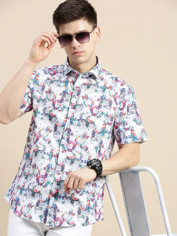 Men's Sustainable Recycled Material Casual Shirts for Eco - Conscious ConsumersMen Multi Graphics Casual Shirt Men's Sustainable Recycled Material Casual Shirts for Eco - Conscious ConsumersMen Multi Graphics Casual Shirt