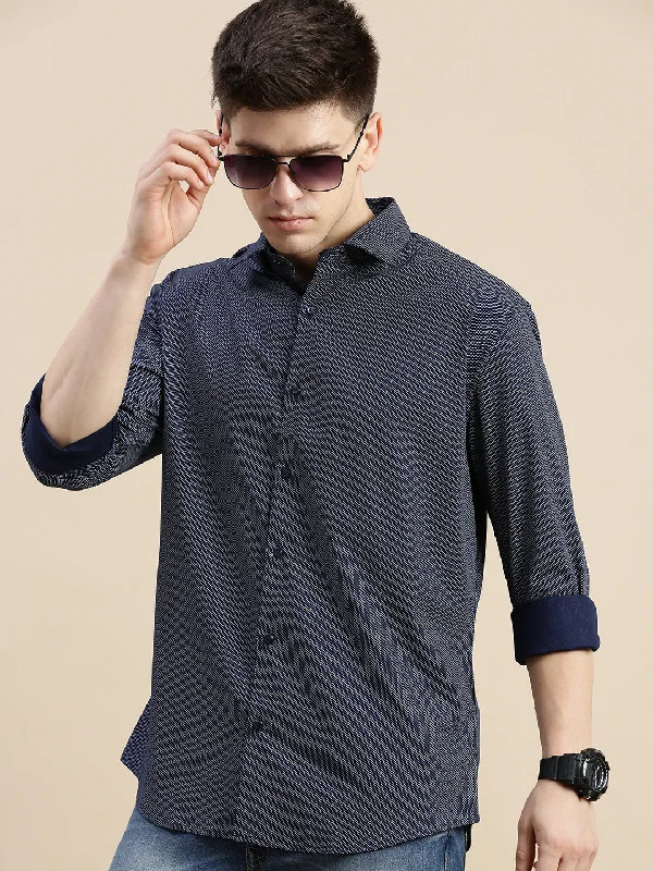 Men's Distressed Denim Casual Shirts with Frayed Edges for a Trendy and Rugged LookMen Navy Polka Dots Casual Shirt Men's Distressed Denim Casual Shirts with Frayed Edges for a Trendy and Rugged LookMen Navy Polka Dots Casual Shirt