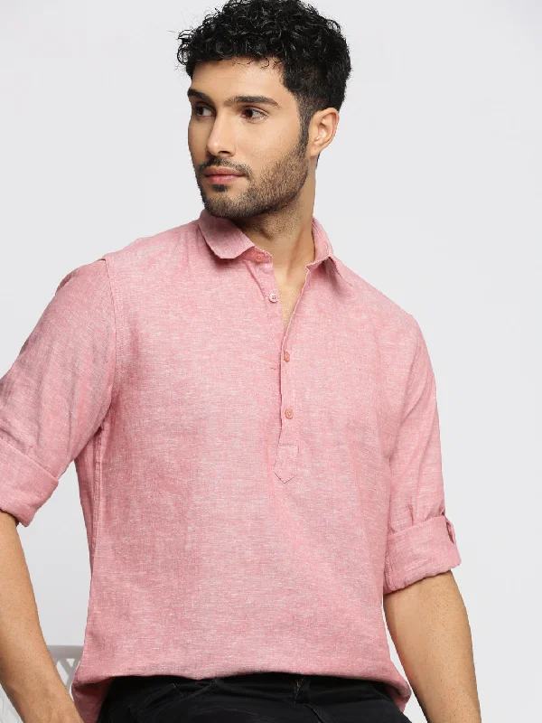 Men's Organic Cotton Casual Shirts with a Soft Handfeel for Everyday ComfortMen Red Solid Shirt Collar Casual Short Shirt Men's Organic Cotton Casual Shirts with a Soft Handfeel for Everyday ComfortMen Red Solid Shirt Collar Casual Short Shirt