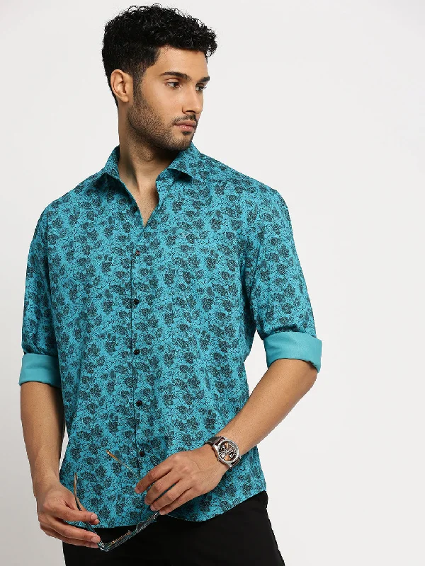 Men's Short - Sleeve Linen Casual Shirts in Light Khaki for a Breathable Summer OptionMen Blue Spread Collar Floral Shirt Men's Short - Sleeve Linen Casual Shirts in Light Khaki for a Breathable Summer OptionMen Blue Spread Collar Floral Shirt