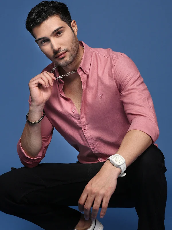 Men's Linen Blend Casual Shirts with Roll - Up Sleeves for a Summer Beach LookMen Solid Mauve Slim Fit Shirt Men's Linen Blend Casual Shirts with Roll - Up Sleeves for a Summer Beach LookMen Solid Mauve Slim Fit Shirt