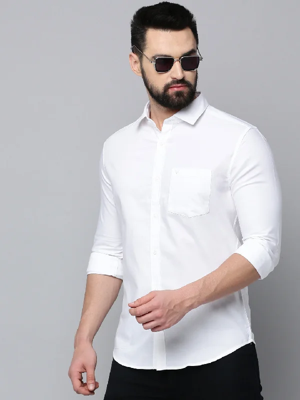 Men's Linen Blend Casual Shirts with Roll - Up Sleeves for a Summer Beach LookMen White Solid Casual Shirt Men's Linen Blend Casual Shirts with Roll - Up Sleeves for a Summer Beach LookMen White Solid Casual Shirt