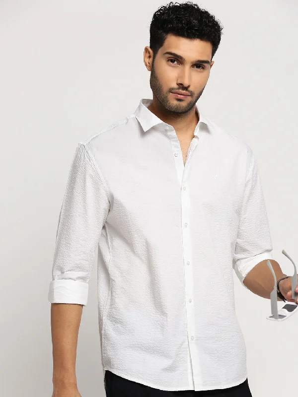 Men's Retro - Style Hawaiian Print Casual Shirts in Bold Patterns for a Tropical VacationMen White Spread Collar Solid Shirt Men's Retro - Style Hawaiian Print Casual Shirts in Bold Patterns for a Tropical VacationMen White Spread Collar Solid Shirt