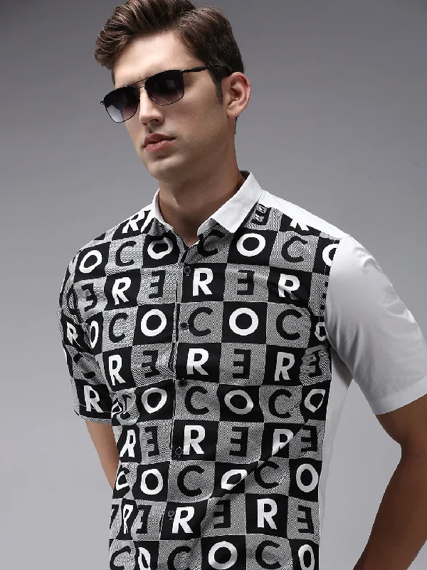 Men's Retro - Style Hawaiian Print Casual Shirts in Bold Patterns for a Tropical VacationMen Black Printed Casual Shirt Men's Retro - Style Hawaiian Print Casual Shirts in Bold Patterns for a Tropical VacationMen Black Printed Casual Shirt