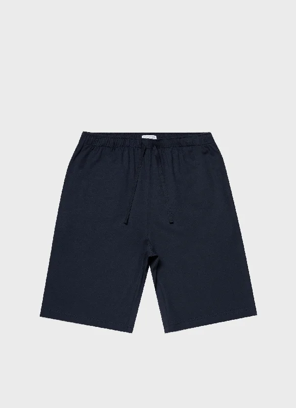 Leather Look Women Shorts for an Edgy and Chic StyleMen's Cotton Modal Lounge Shorts in Navy Leather Look Women Shorts for an Edgy and Chic StyleMen's Cotton Modal Lounge Shorts in Navy