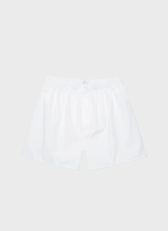 Linen Women Shorts for Breathable Comfort in Hot WeatherMen's Long Cut Classic Boxer Shorts in White Linen Women Shorts for Breathable Comfort in Hot WeatherMen's Long Cut Classic Boxer Shorts in White