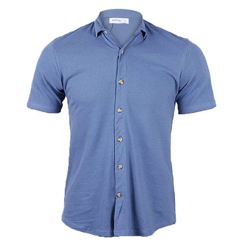 Men's Stretch - Fabric Casual Shirts in Navy Blue for a Comfortable and Flexible FitCasual Shirts Men's Stretch - Fabric Casual Shirts in Navy Blue for a Comfortable and Flexible FitCasual Shirts