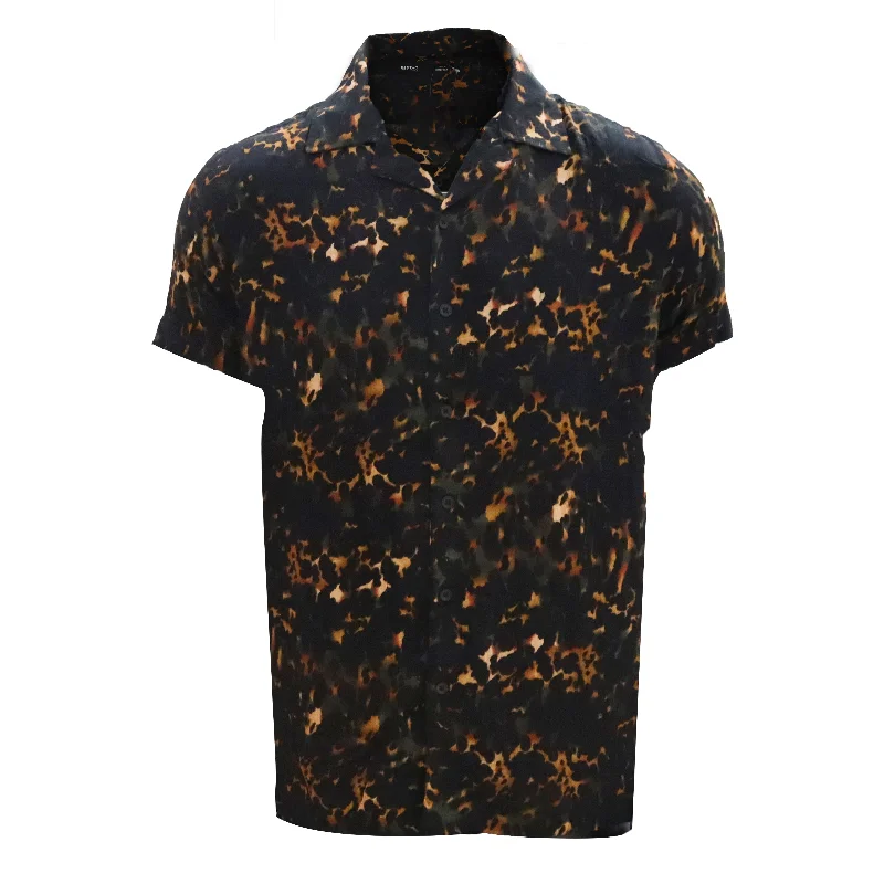Men's Embroidered Detail Casual Shirts in Beige for a Touch of EleganceBlack Dawn Crepe Shirt Men's Embroidered Detail Casual Shirts in Beige for a Touch of EleganceBlack Dawn Crepe Shirt