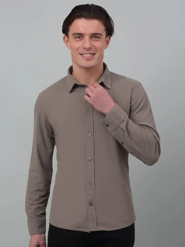 Men's Sustainable Recycled Material Casual Shirts for Eco - Conscious ConsumersMen's Charcoal Grey Casual Plain Stretch Full Sleeve Shirt Men's Sustainable Recycled Material Casual Shirts for Eco - Conscious ConsumersMen's Charcoal Grey Casual Plain Stretch Full Sleeve Shirt