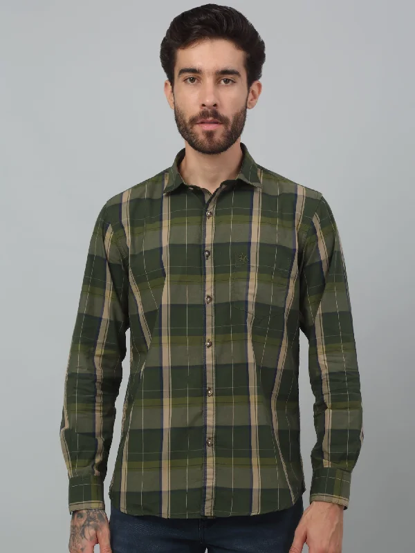 Men's Shearling - Lined Collar Casual Shirts in Brown for a Rustic and Warm AppealMen's Green Casual Big Checks Full Sleeve Shirt Men's Shearling - Lined Collar Casual Shirts in Brown for a Rustic and Warm AppealMen's Green Casual Big Checks Full Sleeve Shirt