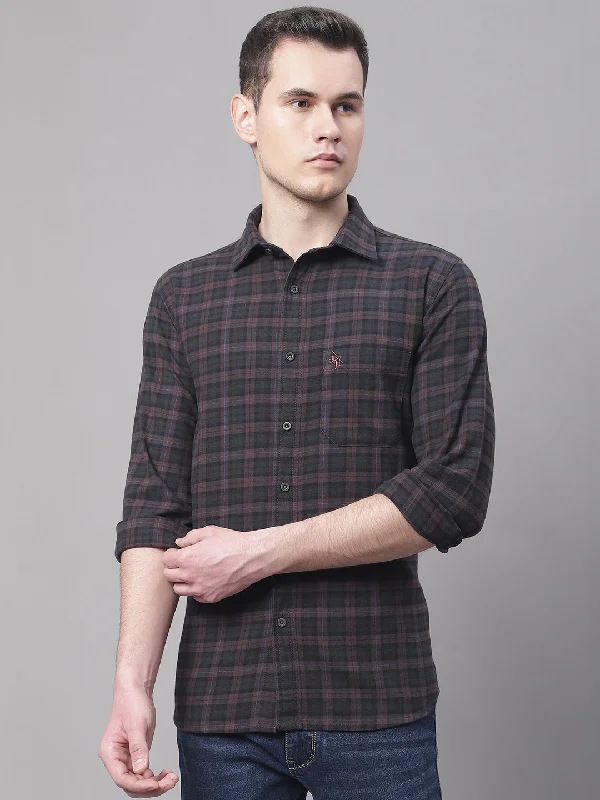 Men's Organic Cotton Casual Shirts with a Soft Handfeel for Everyday ComfortMen's Coffee Brown Casual Big Checks Full Sleeve Shirt Men's Organic Cotton Casual Shirts with a Soft Handfeel for Everyday ComfortMen's Coffee Brown Casual Big Checks Full Sleeve Shirt