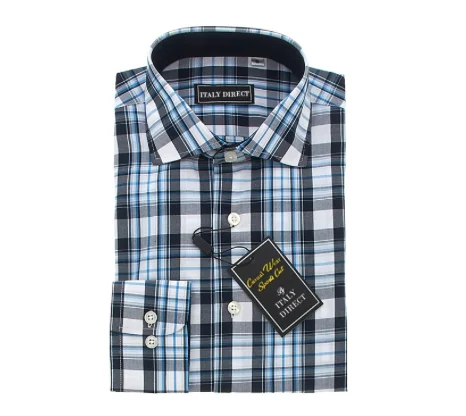 Men's Thermal - Lined Casual Shirts in Black for Added Warmth in Cold WeatherBlue/Black/White Plaid Sport Fit Casual Shirt Men's Thermal - Lined Casual Shirts in Black for Added Warmth in Cold WeatherBlue/Black/White Plaid Sport Fit Casual Shirt