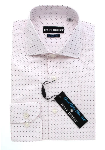 Men's Moisture - Wicking Performance Fabric Casual Shirts for Outdoor ActivitiesWhite Polka Dotted Slim Fit Casual Shirt Men's Moisture - Wicking Performance Fabric Casual Shirts for Outdoor ActivitiesWhite Polka Dotted Slim Fit Casual Shirt