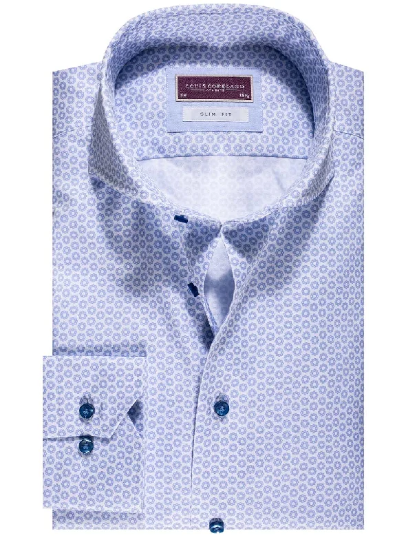 Men's Tailored Fit Checkered Casual Shirts in Multicolor for a Smart - Casual EnsembleDodder Daisy Pattern Slim Fit Shirt White Men's Tailored Fit Checkered Casual Shirts in Multicolor for a Smart - Casual EnsembleDodder Daisy Pattern Slim Fit Shirt White