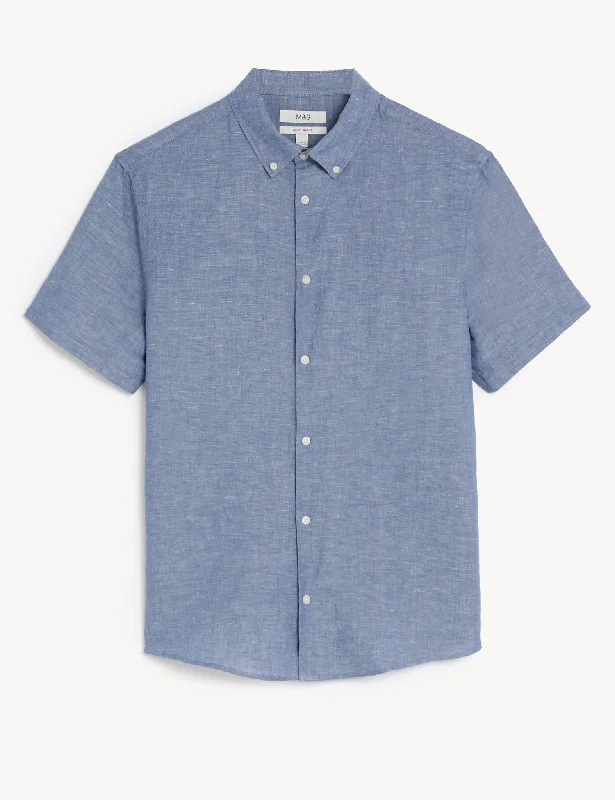 Men's Organic Cotton Casual Shirts with a Soft Handfeel for Everyday ComfortEasy Iron Linen Rich Shirt Men's Organic Cotton Casual Shirts with a Soft Handfeel for Everyday ComfortEasy Iron Linen Rich Shirt