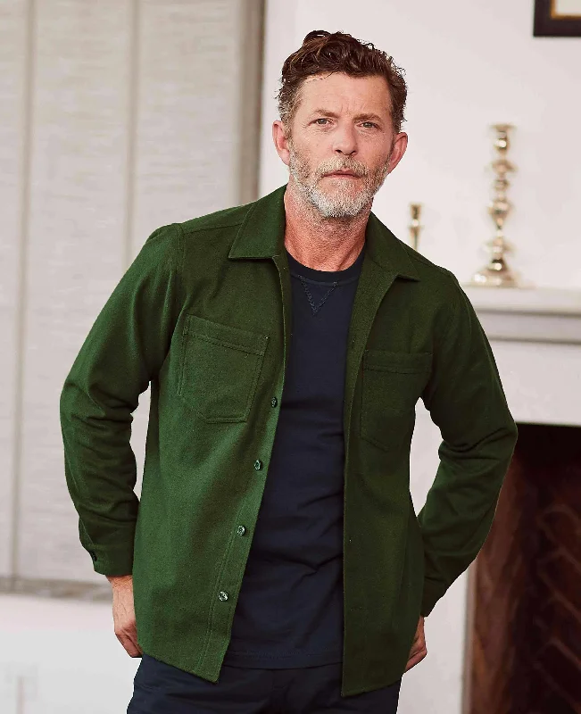 Men's Sustainable Recycled Material Casual Shirts for Eco - Conscious ConsumersKhaki Brushed Cotton Overshirt Men's Sustainable Recycled Material Casual Shirts for Eco - Conscious ConsumersKhaki Brushed Cotton Overshirt