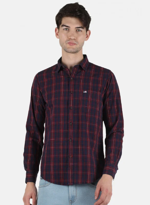 Men's Retro - Style Hawaiian Print Casual Shirts in Bold Patterns for a Tropical VacationMen Maroon Check Shirt Men's Retro - Style Hawaiian Print Casual Shirts in Bold Patterns for a Tropical VacationMen Maroon Check Shirt