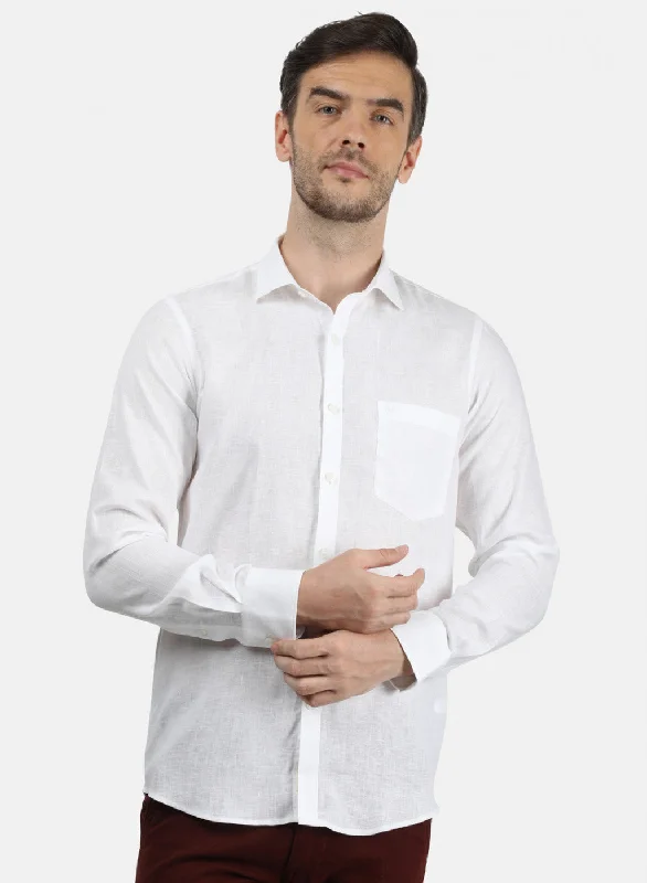 Men's Two - Tone Contrast Panel Casual Shirts in White and Navy for a Stylish and Eye - Catching DesignMen White Solid Shirt Men's Two - Tone Contrast Panel Casual Shirts in White and Navy for a Stylish and Eye - Catching DesignMen White Solid Shirt