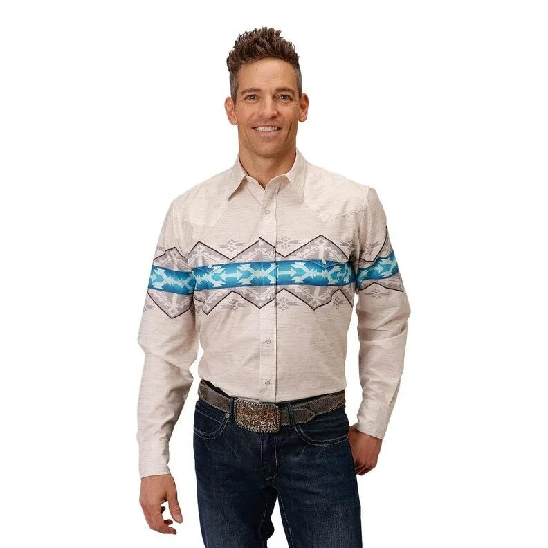 Plus Size Men's Plaid Flannel Casual Shirts in Earth Tones for a Cozy Fall OutfitRoper Western Shirt Mens L/S Border Snap White 03-001-0431-4007 WH Plus Size Men's Plaid Flannel Casual Shirts in Earth Tones for a Cozy Fall OutfitRoper Western Shirt Mens L/S Border Snap White 03-001-0431-4007 WH