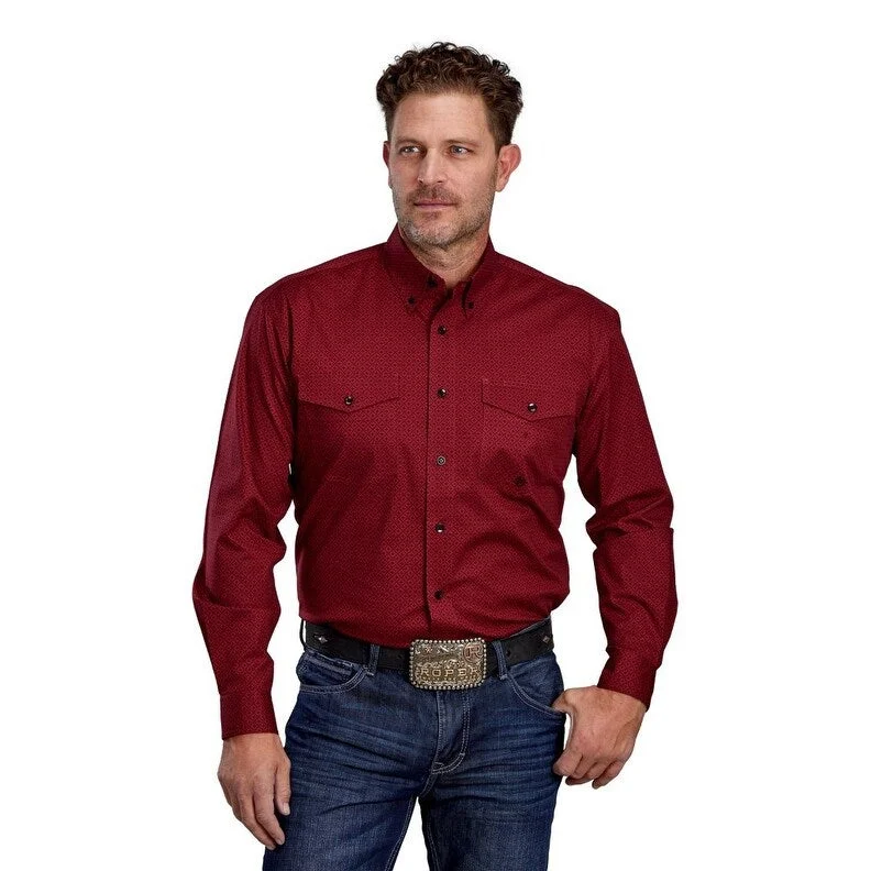 Men's Short - Sleeve Linen Casual Shirts in Light Khaki for a Breathable Summer OptionRoper Western Shirt Mens L/S Stretch Fit Red 03-001-0325-6600 RE Men's Short - Sleeve Linen Casual Shirts in Light Khaki for a Breathable Summer OptionRoper Western Shirt Mens L/S Stretch Fit Red 03-001-0325-6600 RE