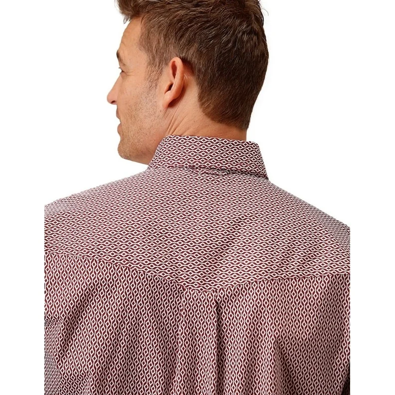 Men's Graphic - Printed Casual Shirts with Pop - Culture References for a Fun and Stylish LookRoper Western Shirt Mens Long Sleeve Diamond Red 03-001-0325-4026 RE Men's Graphic - Printed Casual Shirts with Pop - Culture References for a Fun and Stylish LookRoper Western Shirt Mens Long Sleeve Diamond Red 03-001-0325-4026 RE