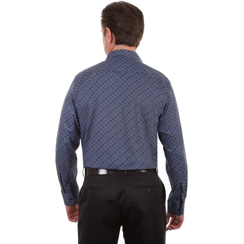 Men's Slim - Fit Printed Floral Casual Shirts in Pastel Colors for a Spring - Inspired VibeScully Western Shirt Mens Long Sleeve Paisley Button Blue F0_PS-210 Men's Slim - Fit Printed Floral Casual Shirts in Pastel Colors for a Spring - Inspired VibeScully Western Shirt Mens Long Sleeve Paisley Button Blue F0_PS-210