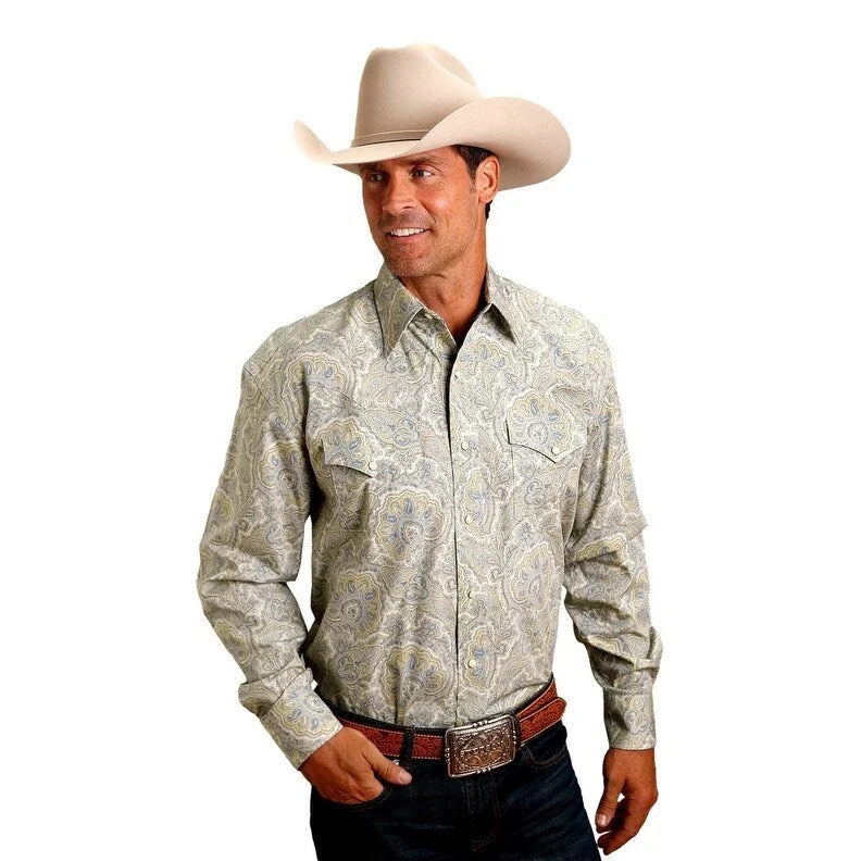 Men's Stretch - Fabric Casual Shirts in Navy Blue for a Comfortable and Flexible FitStetson Western Shirt Mens L/S Paisley Blue 11-001-0425-4009 BU Men's Stretch - Fabric Casual Shirts in Navy Blue for a Comfortable and Flexible FitStetson Western Shirt Mens L/S Paisley Blue 11-001-0425-4009 BU