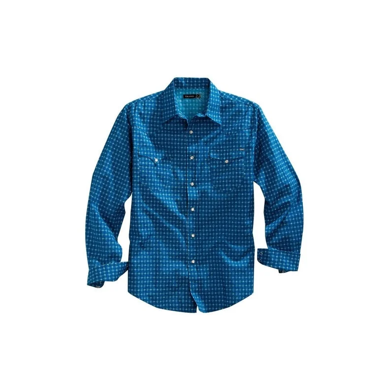 Men's Moisture - Wicking Performance Fabric Casual Shirts for Outdoor ActivitiesTin Haul Western Shirt Mens Long Sleeve Snap Blue 10-001-0064-0716 BU Men's Moisture - Wicking Performance Fabric Casual Shirts for Outdoor ActivitiesTin Haul Western Shirt Mens Long Sleeve Snap Blue 10-001-0064-0716 BU