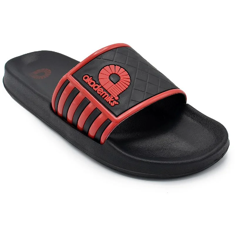 Akademiks Mens Rubber Slip On Slide Sandals