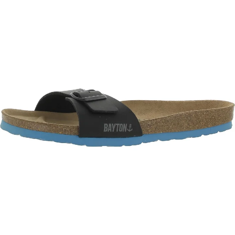 Bayton Mens zephyr Leather Slip-On Slide Sandals