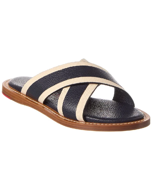 Isaia Leather & Canvas Sandal