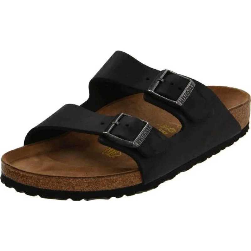 Birkenstock Mens Arizona Leather Coated Slide Sandals