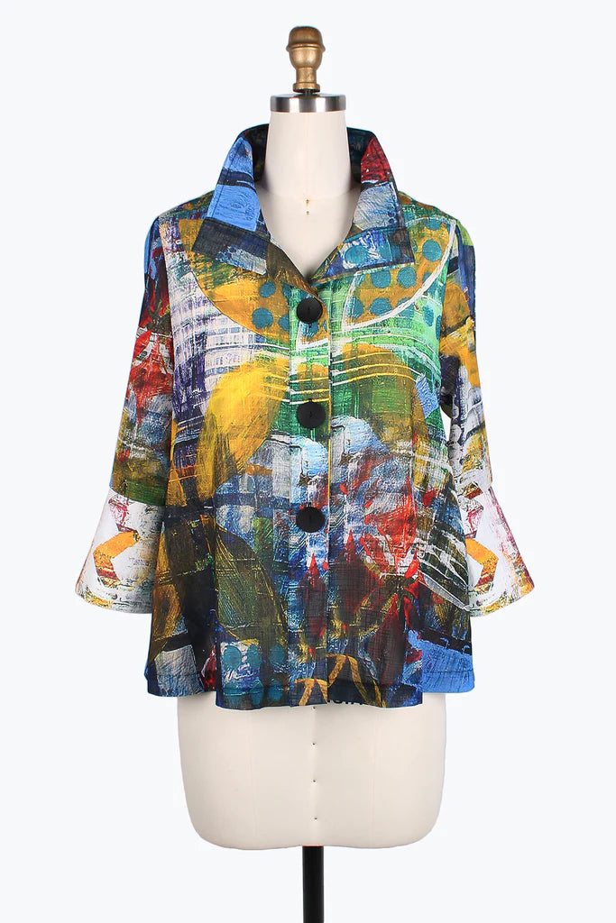 Damee mixed painting short jacket 4814-Mlt