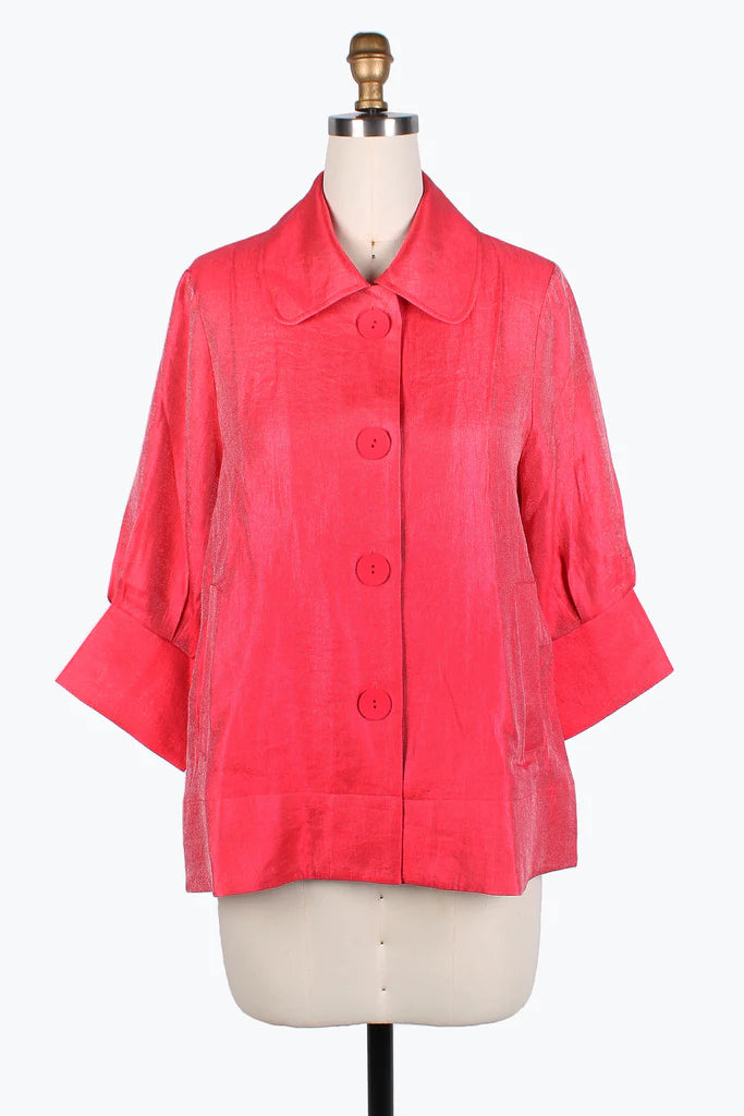 Damee Wide Ball collar jacket 4741-Red